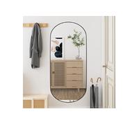 vidaXL Miroir mural Verre ovale 45x100 cm – Miroir de maquillage, moderne, Or G