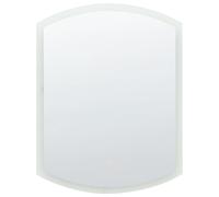 Miroir Mural Argenté à Lumière LED ø 78 cm Ovale Salle de Bains Moderne Beziers