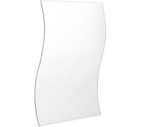 Miroir mural autocollant, 6 pièces/ensemble vagues forme miroir combiné stéréo auto-adhésif amovible bricolage stickers muraux