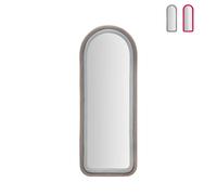 Miroir mural avec cadre en tissu arqué 160x60x4 cm Cloe