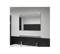 vidaXL Miroir mural avec étagère Verre