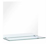 Miroir mural avec étagère - vidaxl - 30x30 cm - Verre trempé - Étagère 30x10 cm - Argent - Montage facile - À suspendre