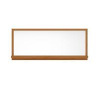 Vente-unique - Miroir Mural avec Tablette en Bois de chêne - L. 120 x H. 50 cm - Naturel - Jiao