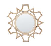 Miroir Mural Bois Clair en MDF 60 cm Pièce d'Accent Glamour Décorative Zapo