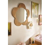 Miroir mural bois forme fleur bois TU