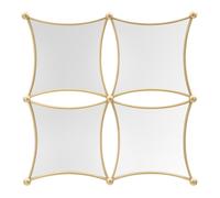 Mauro Ferretti Miroir mural Jalo en métal doré 68x3,5x68 cm