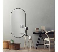 Miroir mural Corato elliptique 40 x 80 cm noir