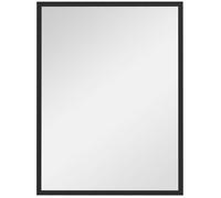 Miroir Mural Décoratif 60 x 80 cm Cadre en Métal Pour Chambre et Couloir - Noir