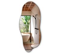 Miroir mural décoratif avec design irrégulier pour chambre et salon - 45 cm x 100 cm