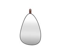 Miroir mural décoratif en forme de goutte avec lanière imitation cuir en polypropylène - - ALTOBUY Noir