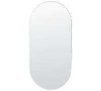 Miroir Mural Décoratif Ovale Sans cadre 40 x 80 cm En Verre Argenté Alfortville