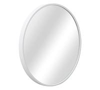 Miroir Mural Design Glace de Forme Ronde Aluminium Diamètre 40 cm Blanc