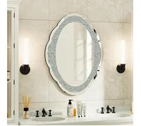 Miroir Mural Design Moderne Salon Miroir Ovale Décoration Murale Design pour Couloir Salle de Bain Chambre 80x60cm