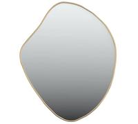 Miroir mural doré 50 x 40 cm avec cadre en PVC, verre de 4 mm, montage mural pour salle de bain, chambre à coucher, salon, couloir, vestiaire, décoration et miroir cosmétique pour le maquillage et le