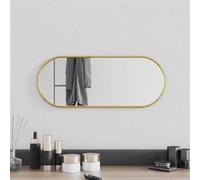vidaXL Miroir mural Ovale Doré 50x20 cm