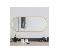 vidaXL Miroir mural ovale doré 70x30 cm