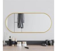 vidaXL Miroir mural ovale doré 70x30 cm