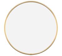 Miroir mural doré rond Ø 30 cm avec cadre en PVC pour montage mural, miroir cosmétique transparent pour la décoration de salle de bain, chambre à coucher, couloir et salon