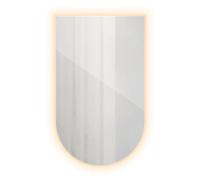 Miroir Mural Élégant avec Éclairage LED 50x90 cm - Miroir Arche sans Cadre pour Salle de Bain, Salon, Chambre, Décoration intérieure, Lumière Blanche Chaude