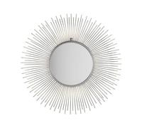 Miroir Mural en Forme de Soleil en Métal Argenté Style Versaillais pour Salon Moderne et Glamour Beliani