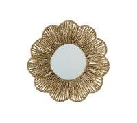 Miroir Mural en Jonc "Fleur" 50cm Naturel