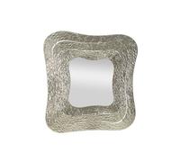 Miroir mural en métal argenté cm 74x7x79.