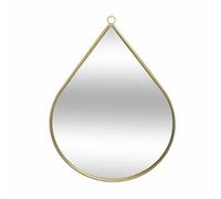 Miroir ""Goutte"" métal doré 28x39cm - Atmosphera Créateur d'intérieur