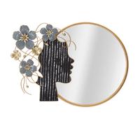 Miroir mural en métal multicolore 81,9 x 7 x 61 cm