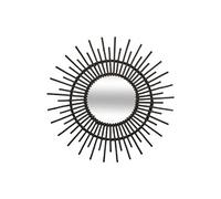 Miroir mural en saule coloris noir - Dim : L.76 x l.2,4 x H.76 cm --