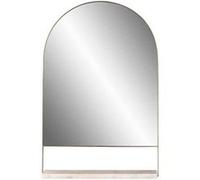 Miroir Mural & Étagère Design "Doha" 69cm Blanc Blanc G