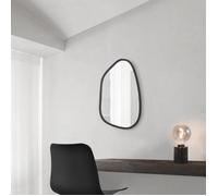 Miroir mural Filiano asymétrique 80 x 58 cm noir mat