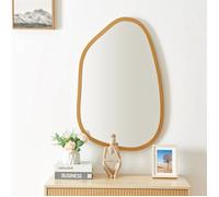 Miroir mural Filiano asymétrique 80 x 58 cm or