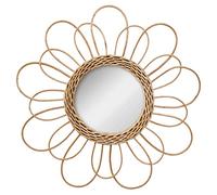 Atmosphera - Miroir mural Cayetana Fleur en rotin - Ø 38 cm