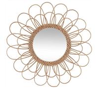 Atmosphera – Miroir Fleur en rotin – D56 cm