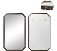 Miroir mural, forme octogonale, cadre en bois de caoutchouc, octogone-70x120cm