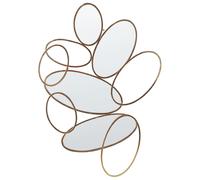 Miroir Mural Glamour Métal 113 x 77 cm Dorée Decize