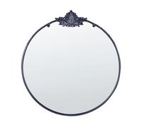 Miroir Mural Glamour Métal 67 cm Noir Sommant