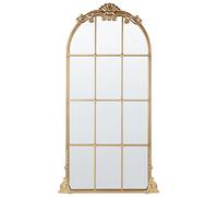 Miroir Mural Glamour Vintage Métal 66 x 124 cm Doré Noidan