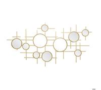 Miroir mural Gloxy horizontal en fer doré avec miroirs multiples - Réf. VK8681847399766