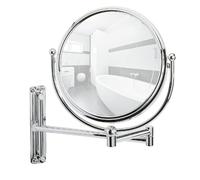 Miroir Mural Grossissant De Salle De Bain Deluxe - Diam. 19 Cm - Argent