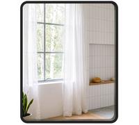 Miroir mural - HOMCOM - rectangulaire - moderne - cadre en métal - pour salon, entrée, couloir - 50 x 40 cm - noir