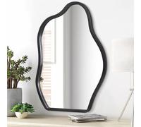 Miroir mural irrégulier asymétrique blanc cadre en bois nuageux miroir mural suspendu moderne unique salle de bain mur suspendu miroir décoratif chambre salon xuanguan couloir Art mur suspendu miroir
