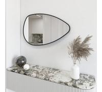 Miroir mural irrégulier l.80 x H.51 cm avec cadre aluminium noir Purity SAT (SATZPURAS5180CE)
