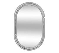 Atmosphera - Miroir Mural Ovale Micaela - Argenté - 55 x 35 cm - Effet Chromé, Fixation Horizontale ou Verticale - pour Entrée, Chambre, Salon