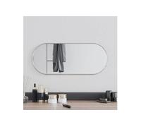VidaXL Miroir mural ovale argenté