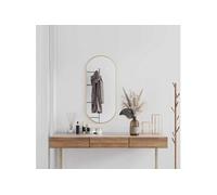 vidaXL Miroir mural de maquillage ovale 90x40 cm Doré