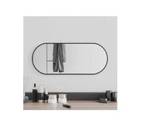 VidaXL Miroir mural ovale - Noir - 60 x 25 cm