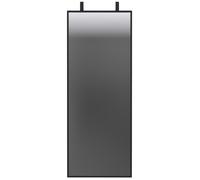 Miroir mural - miroir de porte suspendu - HOMCOM - rectangulaire crochets hauteurs réglables - verre trempé - 110x40cm - noir