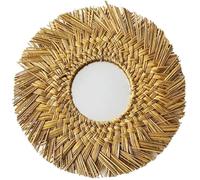 Miroir Mural Miroir Mural en rotin Miroir Mural Moulage Mural de rotin Miroir Paille Grand Rond Suspendu Miroir Label