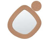 Miroir Mural Moderne à Suspendre 79 x 80 cm Cadre en MDF Forme Irrégulière en Ti